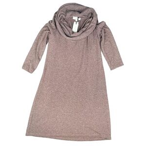 Michael Stars Madison Jersey Cowl Neck Dress in Heathered Sepia Size XS NWT